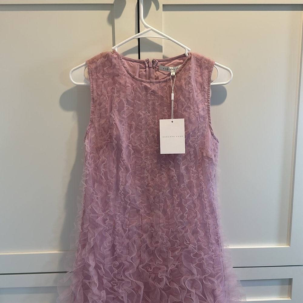 Endless Rose Mauve Ruffled Tulle Mini Dress - Picture 9 of 9